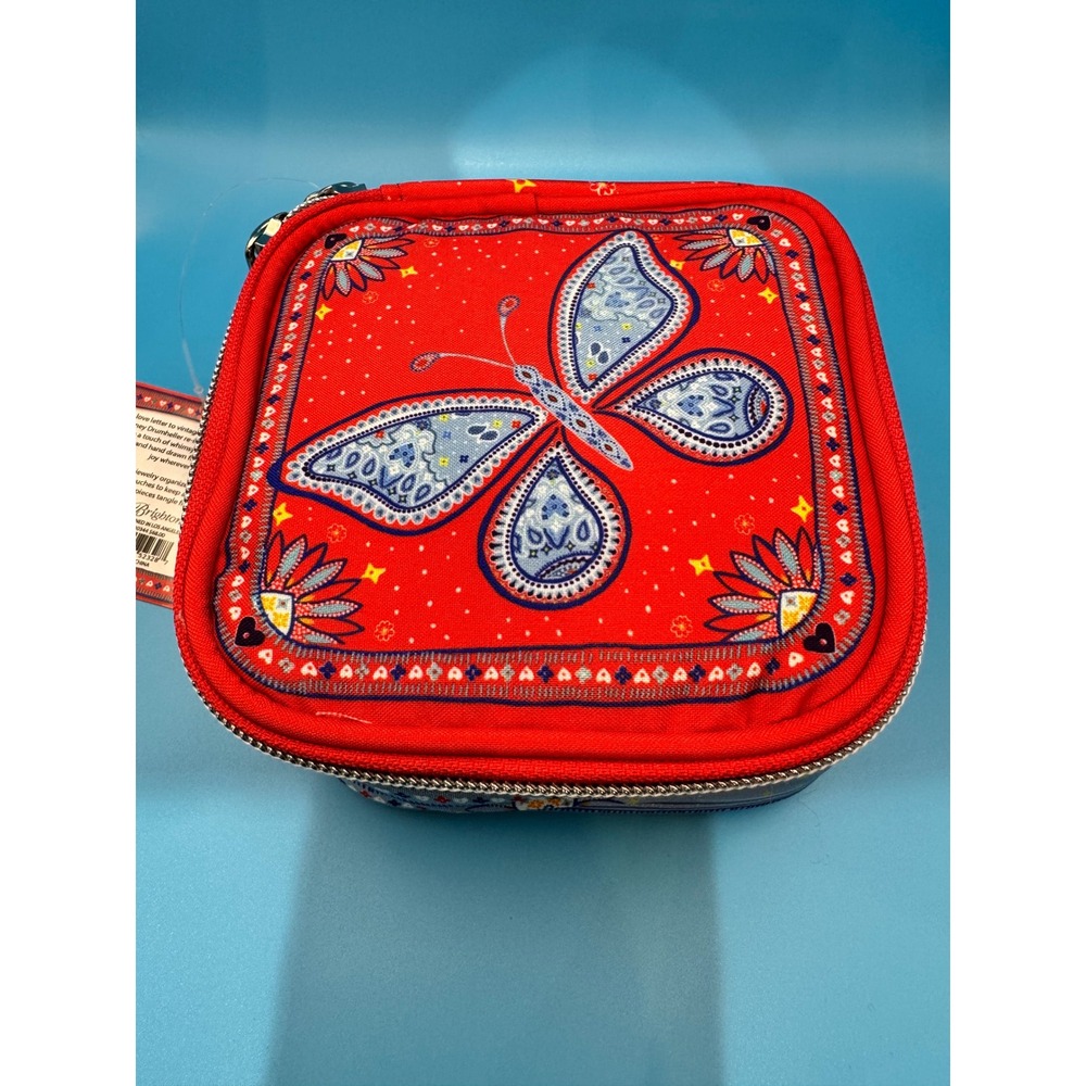 Brighton Butterfly Jewelry Organizer Red Bandana Print